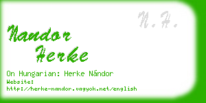 nandor herke business card